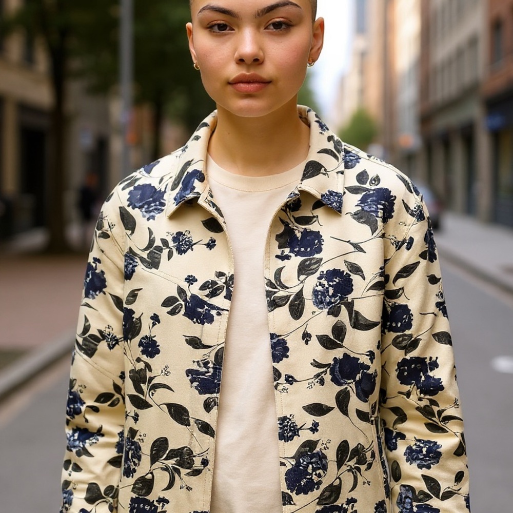 Elegant Floral Women's Bomber Jacket